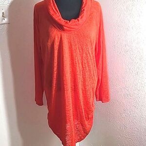 Agnes & Dora Raglan Orangey Cowl Neck Dress, Size XXL, NWOT